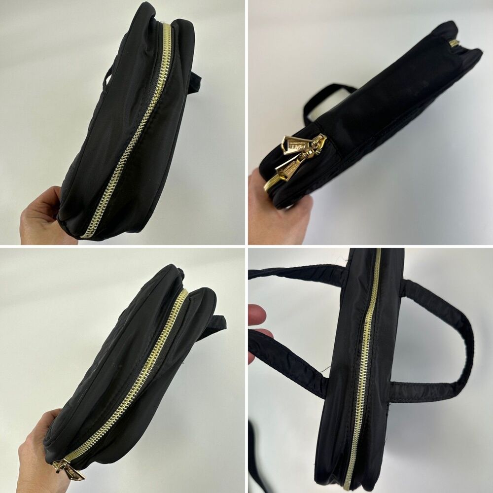 Aimee Kestenberg "Just Saying" Crossbody Marble Print And Black Cosmetic Bag Zip - Picture 15 of 16